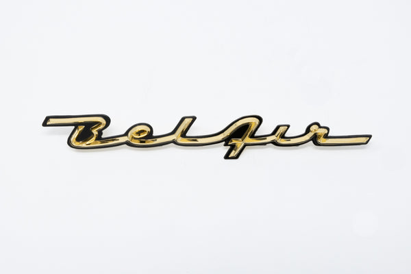 1957 BelAir Dash Panel Script Gold/Black